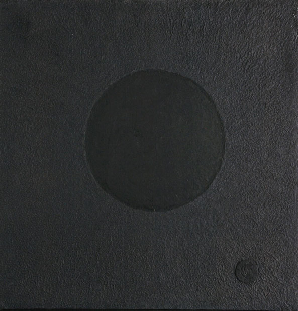 Black Hole, Handmade paper, White & Black Series, Acrylic on incised handmade paper. Year 2010.